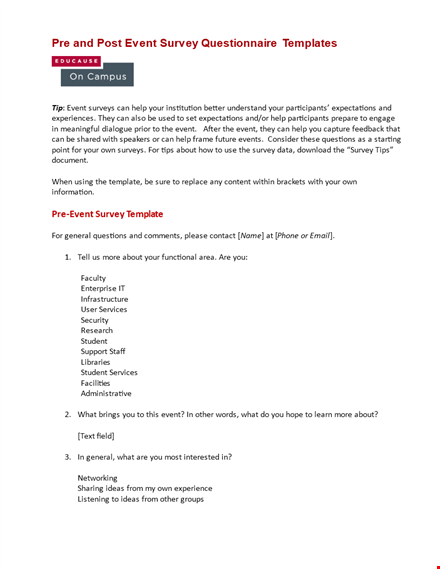 custom questionnaire template for events - field analysis with comments and suggestions template