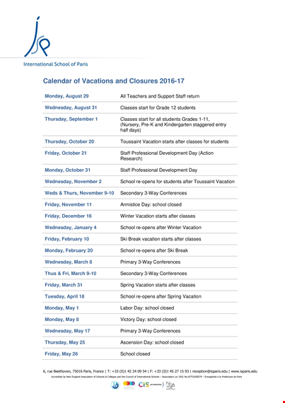 sample vacation - plan your ideal getaway | school, monday after classes template