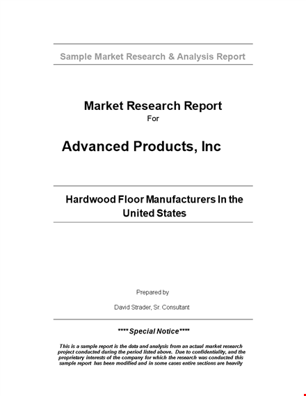 sample market research template