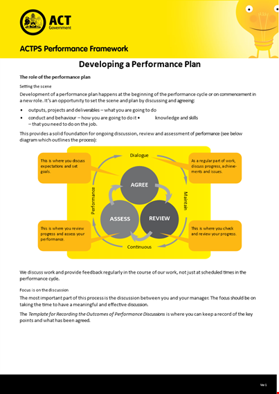 performance management development plan template