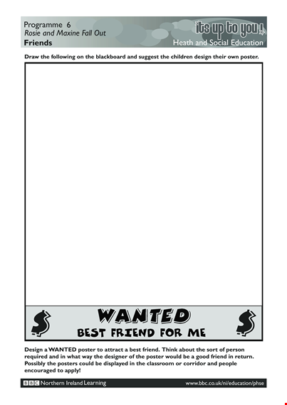 best friend wanted poster template template
