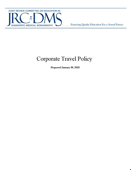corporate travel policy template - manage expenses and travel efficiently template