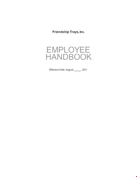 customizable employee handbook template - streamline company policy & empower your employees template