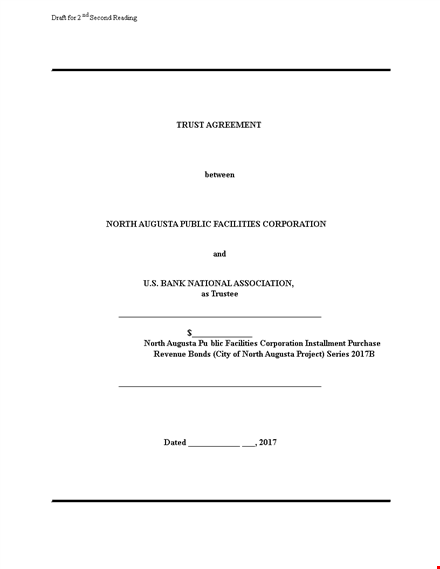 trust agreement for corporations: bonds & agreements | trustee shall manage template