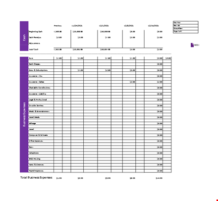 cash flow statement in excel template