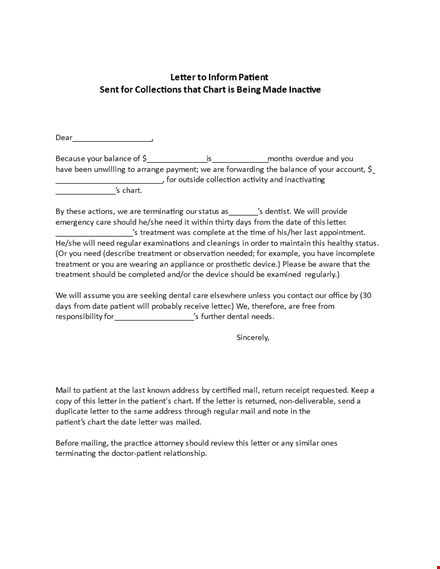 effective collection letter template for patients - simplify your work template