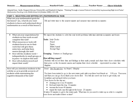 chore schedule task template template