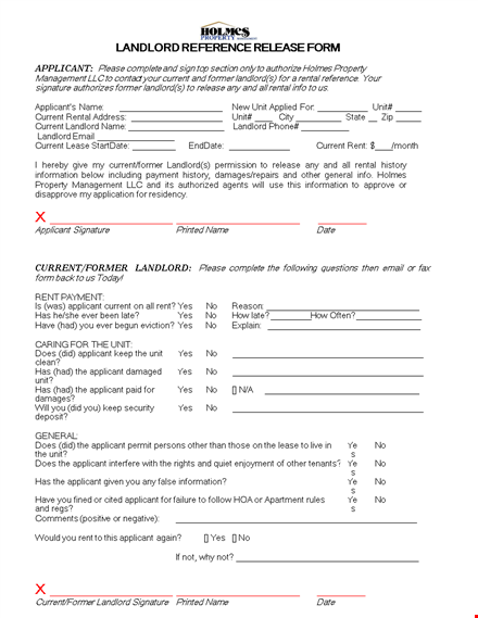 get a reliable landlord reference letter for your current or prospective applicant template