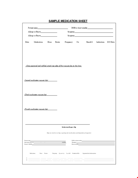 printable medication template