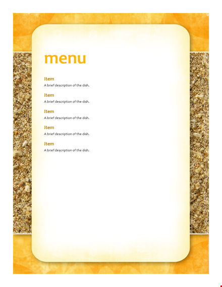 menu templates | 50+ printable designs & examples template