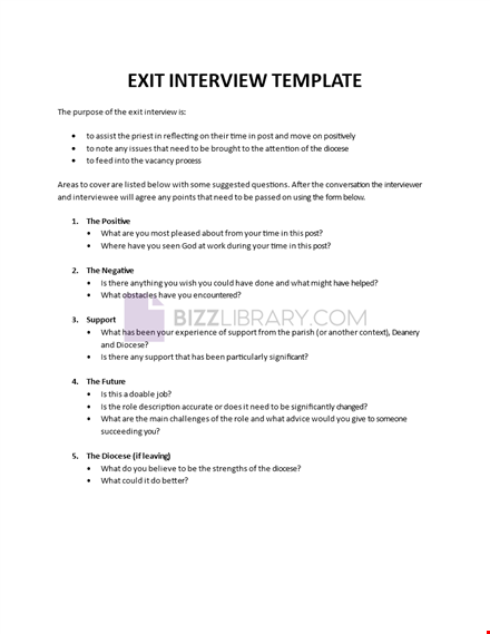 exit interview guide template