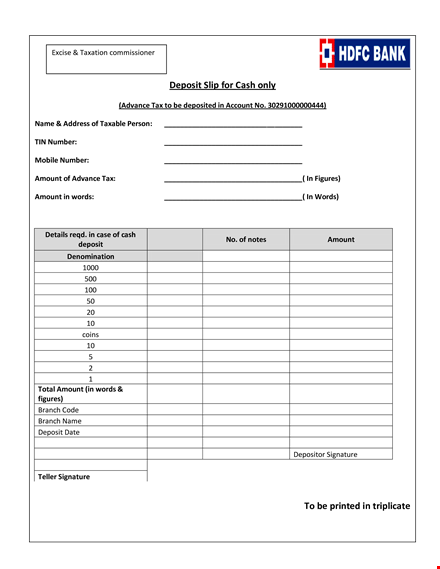 create professional deposit slips - easy-to-use template - deposit slip template template