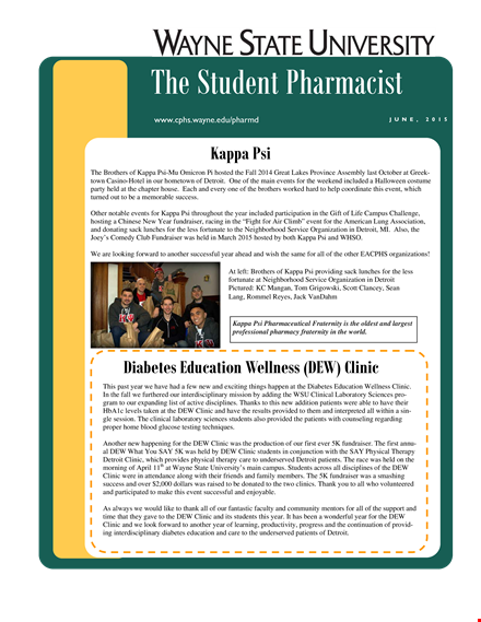 pharmd newsletter: the latest updates and insights for pharmacy students and programs template