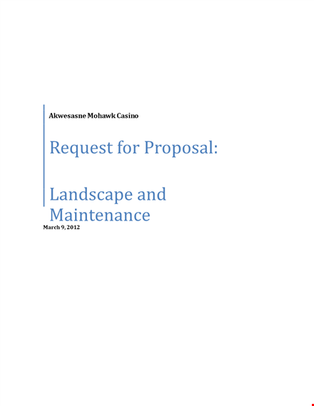rfp for landscaping materials and installation - submit your proposal template