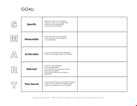 accomplish your goals with our smart goals template template