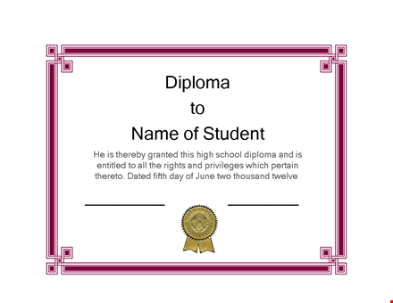custom diploma templates - design your own diploma - get started today template