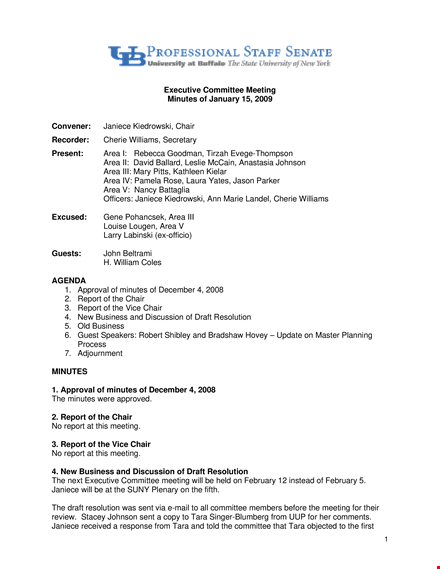 committee meeting minutes template template