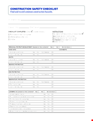 Create A Safer Workplace With Our Construction Safety Checklist Template