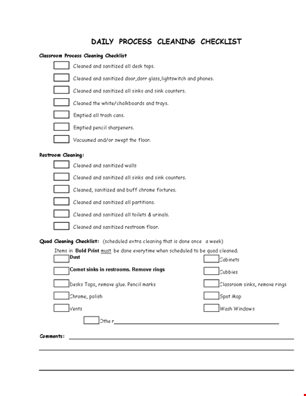 school daily cleaning schedule template - simplify your cleaning checklist and process template