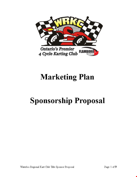 marketing sponsorship proposal template