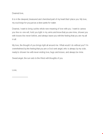 love letter template to express your love template
