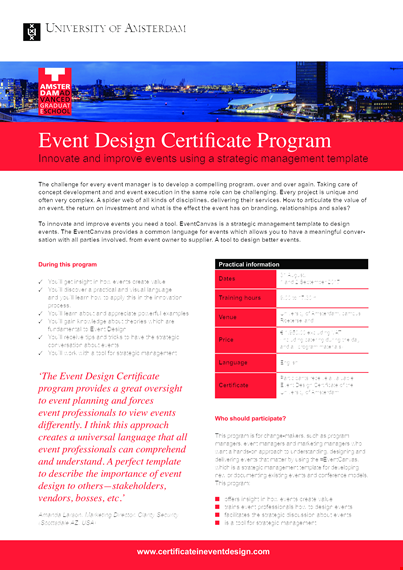 event design certificate program - enhance your skills in event design template