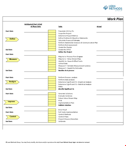 create a winning project plan: use our work plan template to start your analysis template