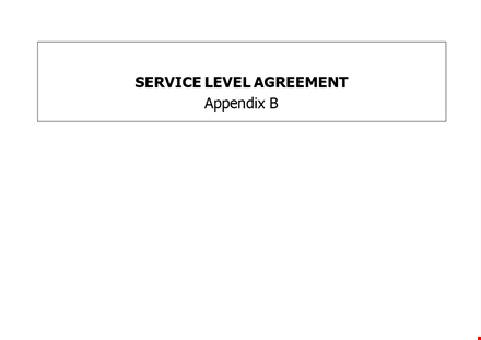 marketing service level agreement template: service, services, requirements, describes template