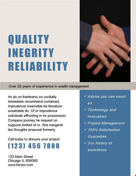 quality flyer templates - improve your brand's integrity and reliability template