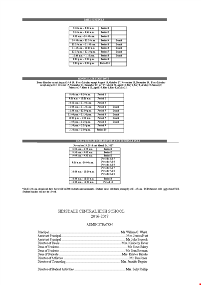 printable daily template