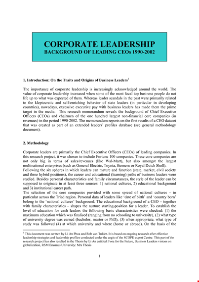 example of a corporate leadership philosophy that works internationally template