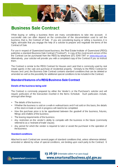 sale of business contract template - get a legal contract for buying or selling a business template