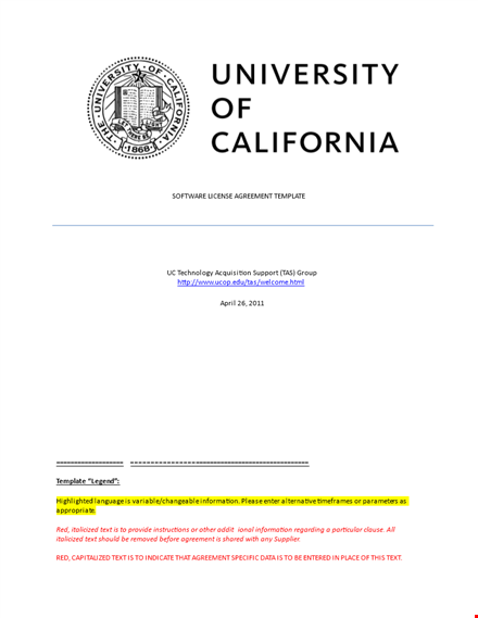 license agreement template for university and supplier: create software agreement template