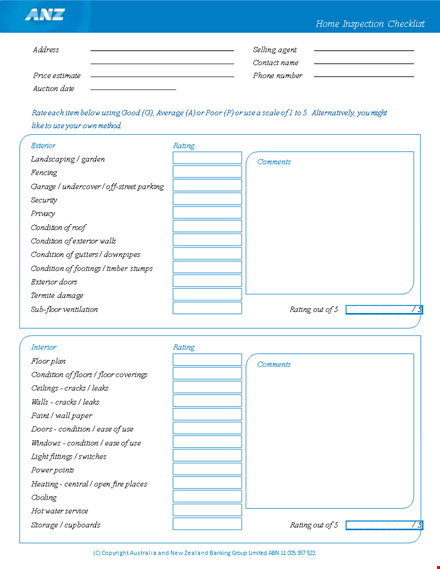 free home inspection checklist template template