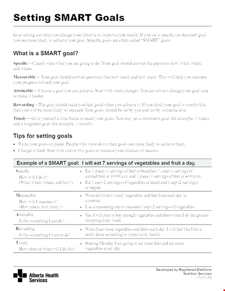 create effective goals with our smart goals template - simplify your planning process now template