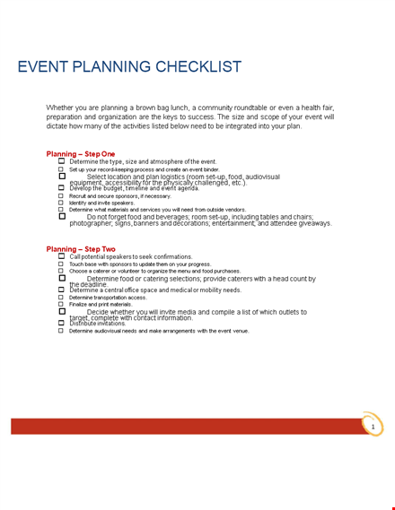 event planning template - materials, speakers, and planning made easy template