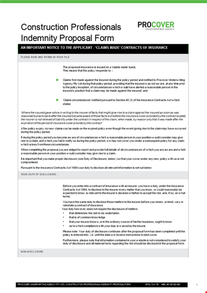 customizable construction proposal template | get an insurance-backed proposal today template