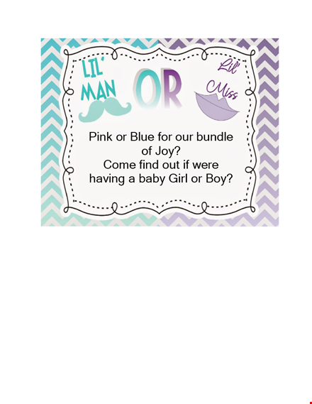 gender reveal invitation template bundle - customize and celebrate! template