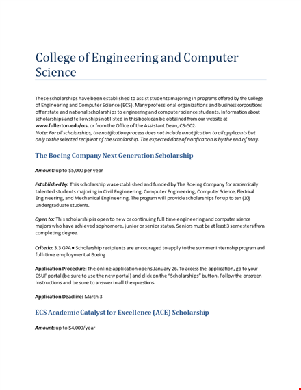 engineering scholarship essay - application tips for engineering and computer science scholarships template