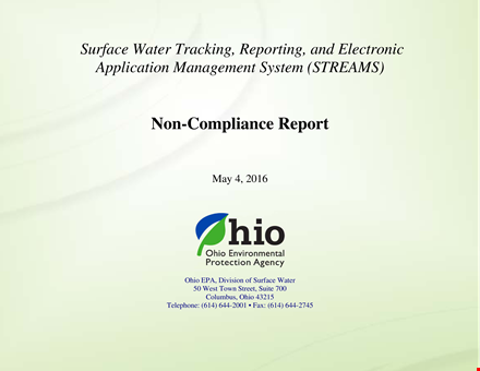 non compliance report template