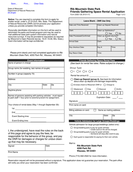 rent a space for your group gathering - easy space rental application template