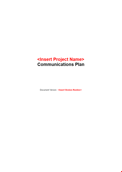 easy communication plan template for projects & events | streamline your document & activities template