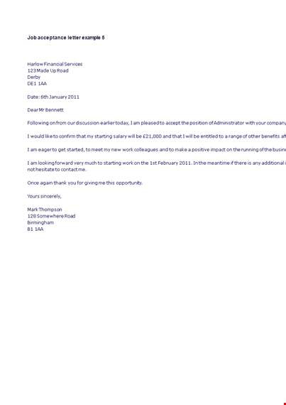 reply to job appointment letter template template
