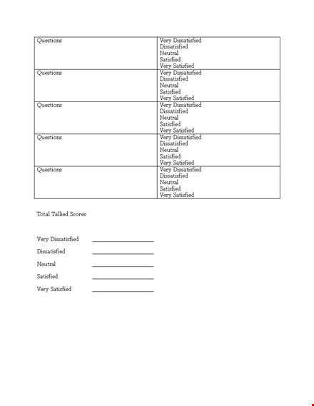 effective questionnaire with likert scale template