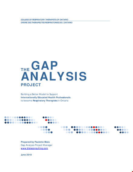 project gap analysis template template