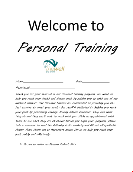 thank you letter for personal trainer - achieving your training goals in personalized sessions template