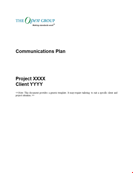 effective communication plan template for projects and stakeholders template