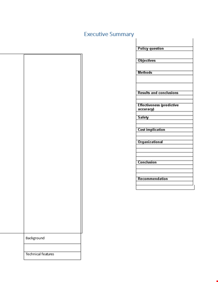 executive summary template - create a comprehensive and engaging summary for technical purposes template