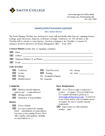 event planning template - simplify your planning efforts | contact campus smith template