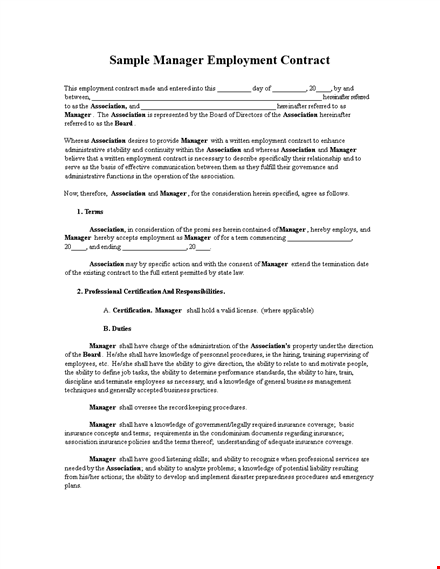 sales manager contract template - efficiently manage sales with a comprehensive agreement template